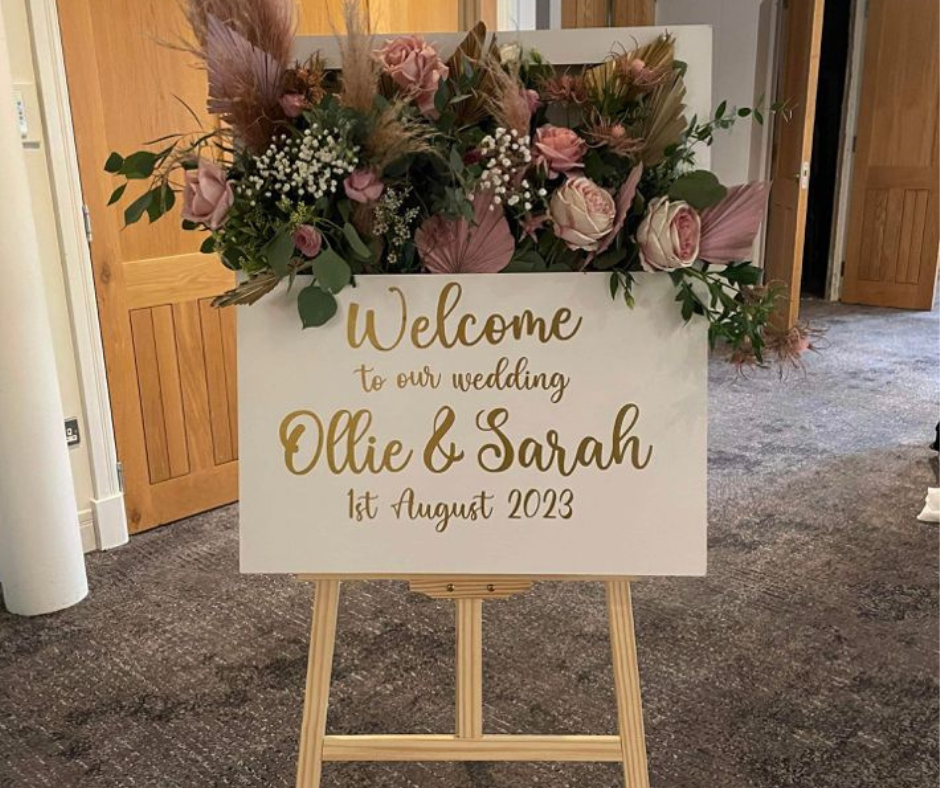 Flower Welcome Sign